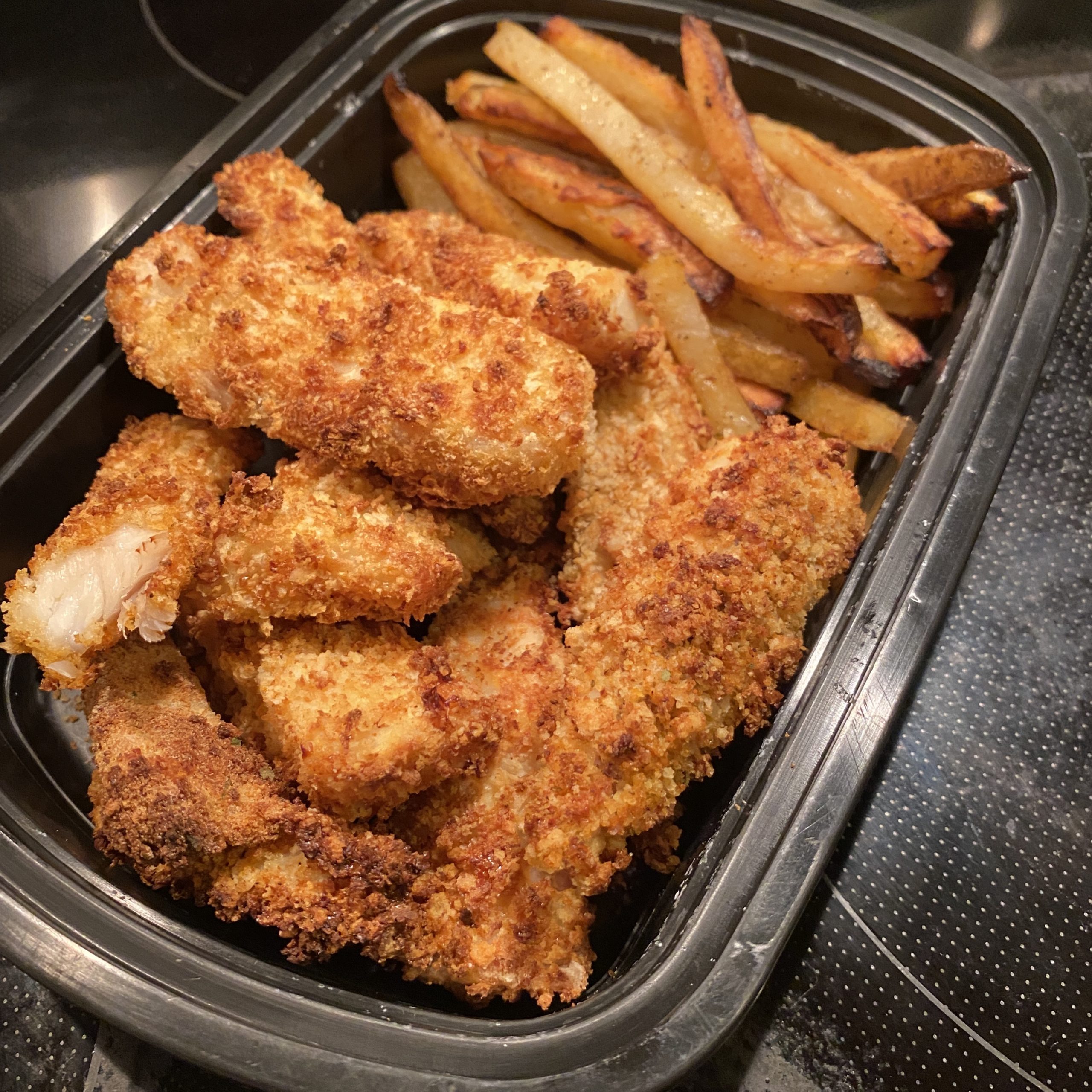 Air Fryer Fish Sticks with Fries & Coleslaw - The Fit Chemist