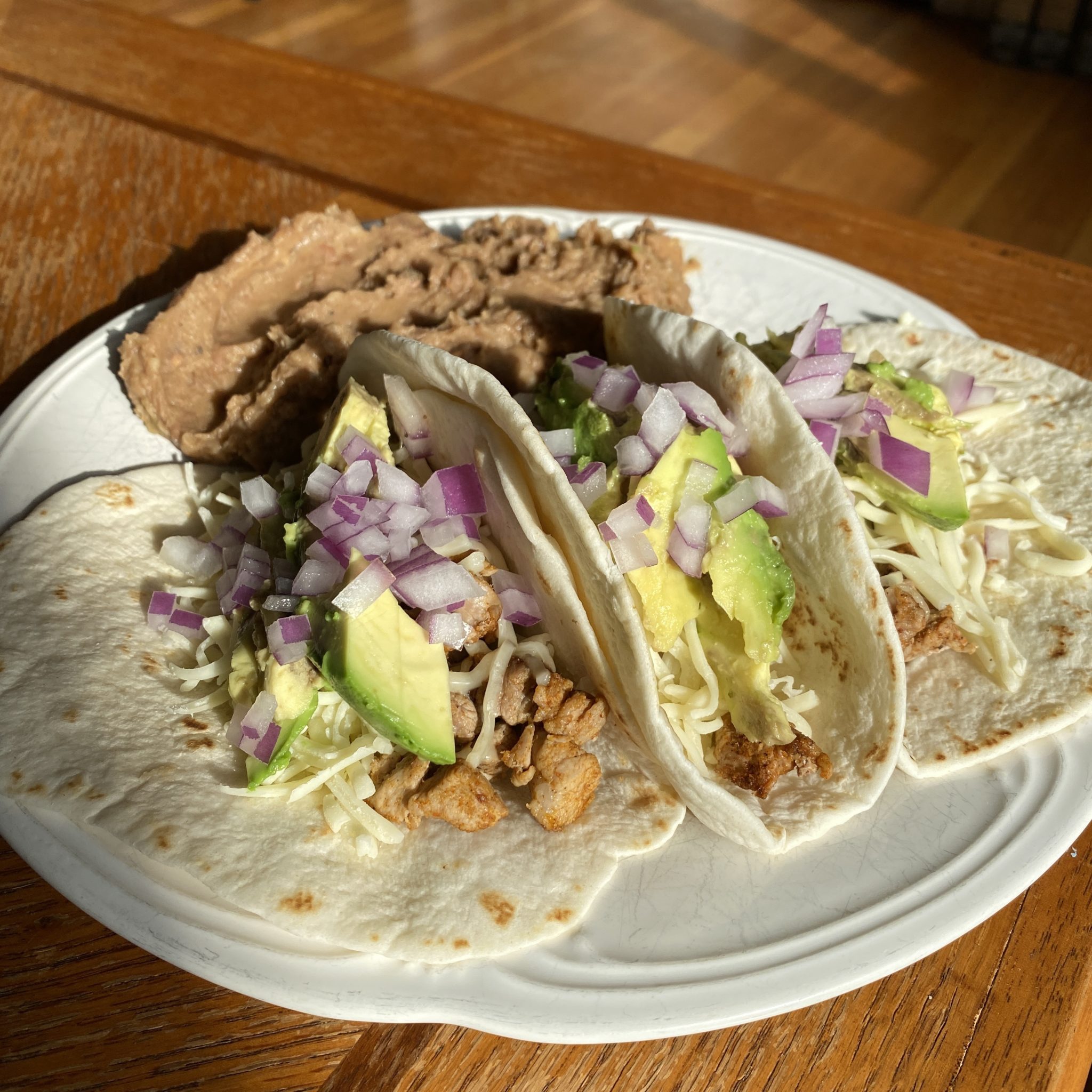 Pork Tacos & Refried Beans - The Fit Chemist